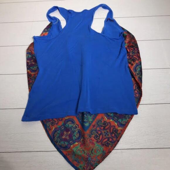 Flying Tomato Paisley Print Bandana Bohemian Racerback Tank Top Size Small - Picture 8 of 8